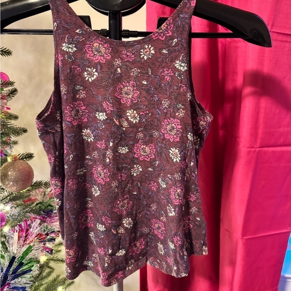 Billabong Floral Sleeveless Top - Purple